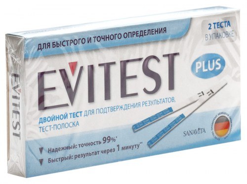 Тест "Evitest" Plus для определения беременности №2 ПК [Reckitt Benckiser]