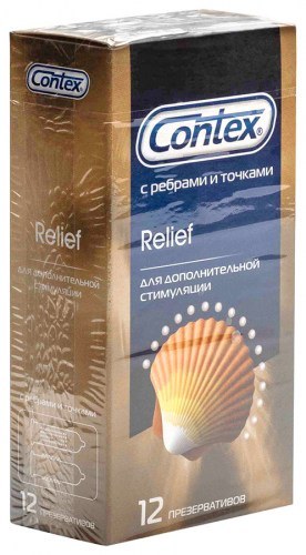 Презерватив Contex CONTEX Relief ребра/точки №12