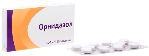 Таблетки Орнидазол, покрытые оболочкой 500мг №10 ПК [Атолл]