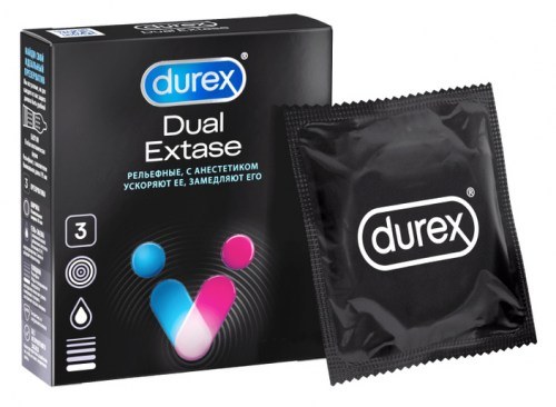Презерватив Durex DUREX Dual Extase №3
