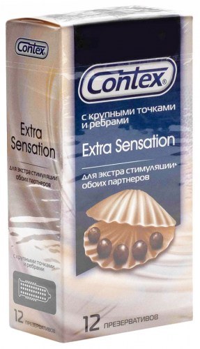 Презерватив Contex CONTEX Extra Sensation ребра/точки крупные №12