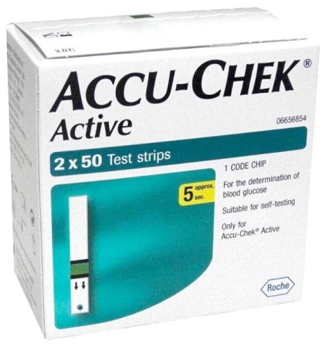 Тест-полоска Roche "Accu-Chek" Active для глюкометра №100