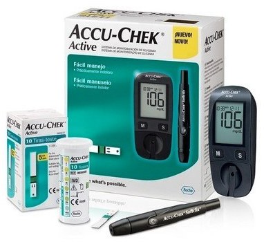 Глюкометр Roche Accu-Chek Active диагностический ПК + ланцет 10+ручк Accu-Chek SoftCl+тест-пол 10