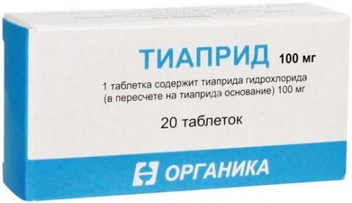 Таблетки Таблетки Тиаприд седативного действия 100мг №20