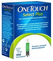 Тест-полоска "One Touch" Select Plus для глюкометра №100